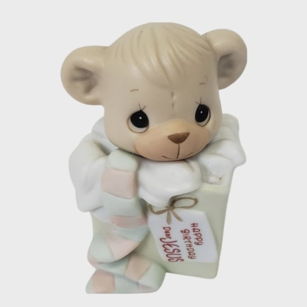 Precious Moments Happy Birthday Dear Jesus Figurine 1990 Vintage 2.5 in Enesco